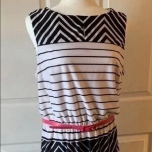 Dress maxi long womans size 14 with belt R & K